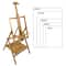 Pacific Arc Convertible Watercolor Bamboo Studio Easel with Storage Shelf